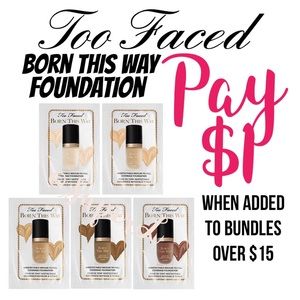 $1 NEW Too Faced Born This Way Foundation Beige Nude Sand Honey